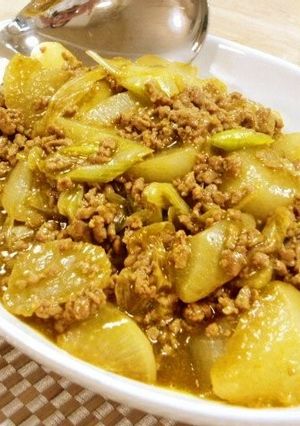 簡単☆カレー南蛮味のそぼろ大根♪-レシピのメイン写真