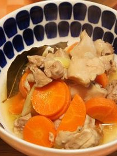 鶏肉&人参&ネギの酢煮込み-レシピのメイン写真