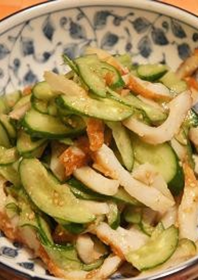 簡単！　キュウリ＆ちくわのごま醤油和え-レシピのメイン写真