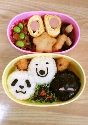 キャラ弁★しろくまカフェ★パンダおにぎり-レシピのメイン写真