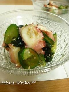 青じそドレで♪タコときゅうりの和え物-レシピのメイン写真