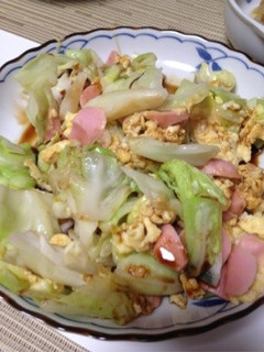 魚肉ソーセージとキャベツの炒めもの-レシピのメイン写真