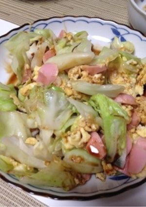 魚肉ソーセージとキャベツの炒めもの-レシピのメイン写真