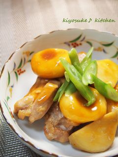 とうふ白玉と鶏ももの甘辛煮♪-レシピのメイン写真