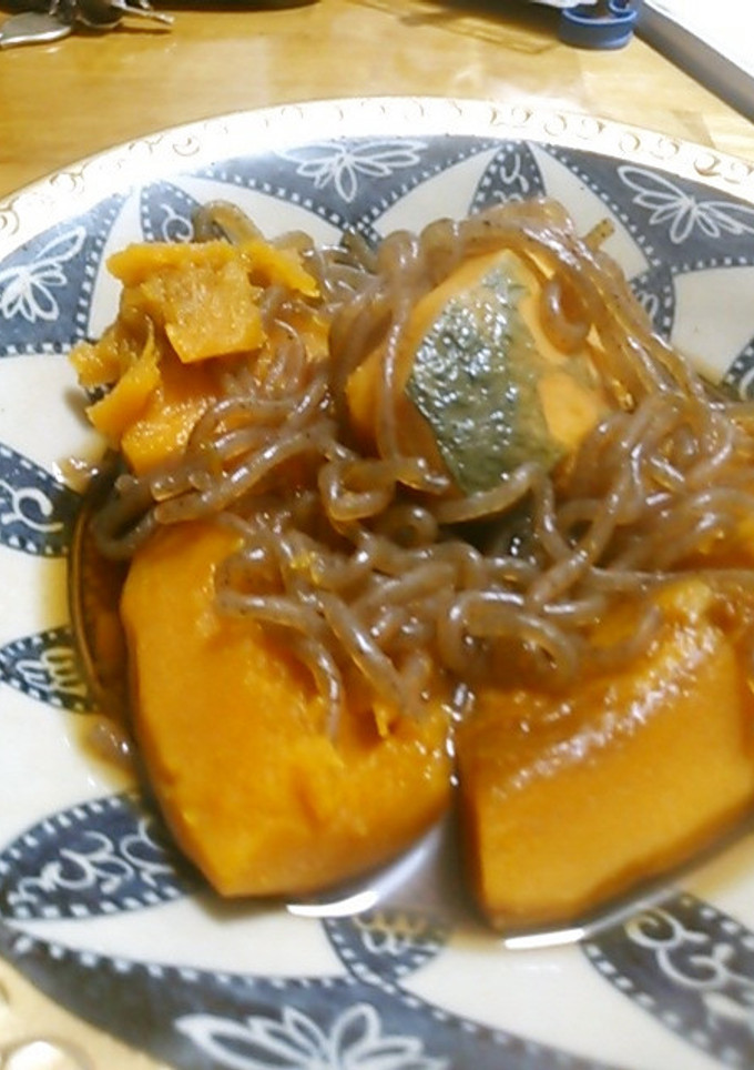 かぼちゃと糸こんにゃくの煮物-レシピのメイン写真