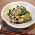 かつお菜の卵とじ