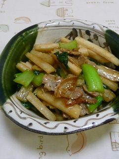 長芋と豚肉のオイスターソース炒め-レシピのメイン写真