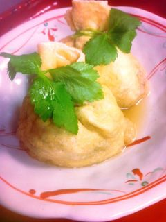 ごぼうと白滝の巾着煮-レシピのメイン写真