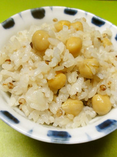 ひよこ豆で豆ごはん-レシピのメイン写真