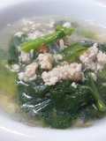 ♬小松菜と鶏ひき肉の春雨アジアンスープ♫