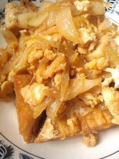 *厚揚げのカツ丼風卵とじ*-レシピのメイン写真