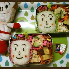 A picture of キャラ弁　しょくぱんマン.