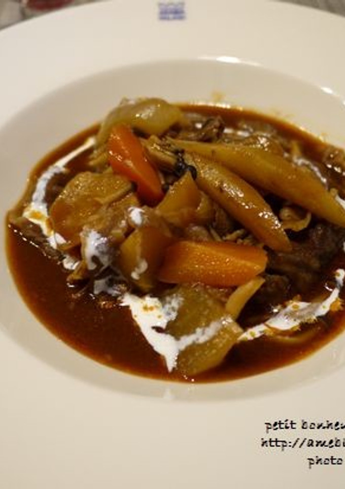 牛こまと根菜のデミグラスソース煮-レシピのメイン写真