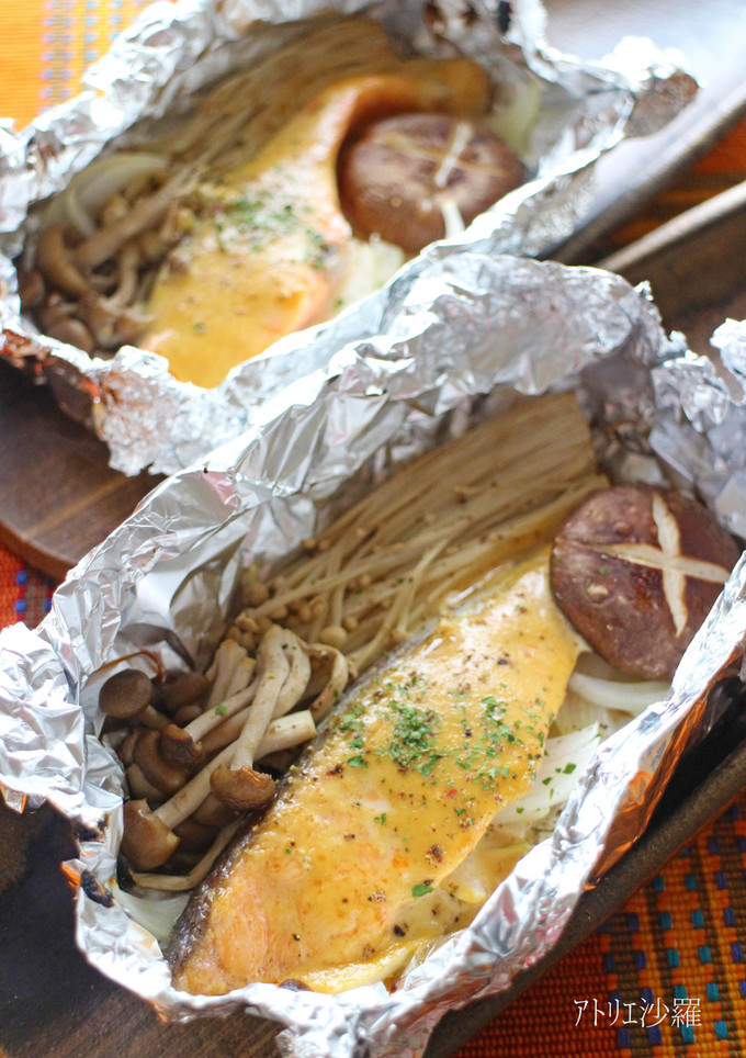 生鮭&きのこホイル焼き✿味噌マヨネーズ✿-レシピのメイン写真