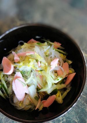 魚肉ソーセージと春雨のポン酢サラダ-レシピのメイン写真