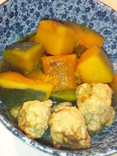 南瓜と鶏団子の煮物-レシピのメイン写真