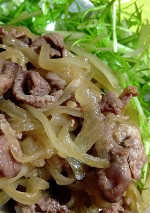 ご飯が進む！豚コマ肉と玉ねぎの生姜焼き☆-レシピのメイン写真