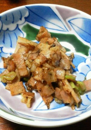ねぎとベーコンの焦がし醤油-レシピのメイン写真