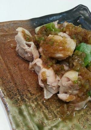 茹で鶏のねぎソース掛け♪-レシピのメイン写真