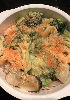 バター・油なし！米粉で蕎麦グラタン-レシピのメイン写真