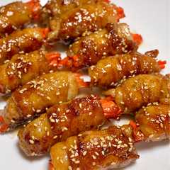 A picture of 簡単！照り照り！人参の豚肉巻き.