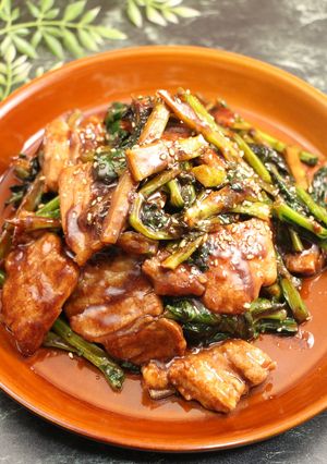 簡単！のらぼう菜と豚バラの回鍋肉-レシピのメイン写真