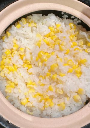 土鍋でとうもろこしご飯🌽-レシピのメイン写真
