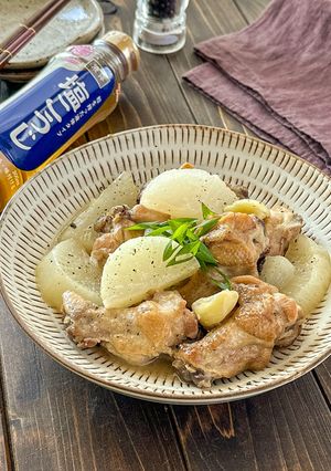 手羽元と大根のうま塩にんにく煮-レシピのメイン写真