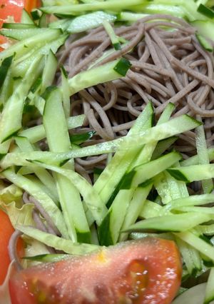 金笛つゆの十割そばの無添加簡単サラダ🥗-レシピのメイン写真