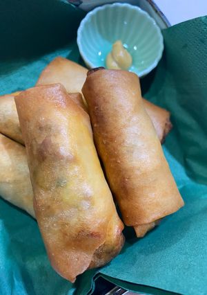 カレー味のキャベツとチーズと豚こま春巻き-レシピのメイン写真