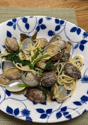 アサリと春菊のパスタ-レシピのメイン写真