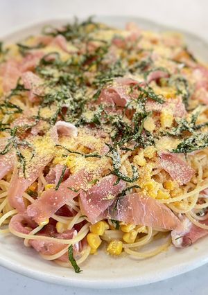 生ハムとコーンの冷製パスタ-レシピのメイン写真