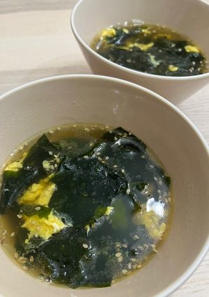 かき卵ワカメスープ-レシピのメイン写真