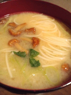 *素麺となめこのお味噌汁*-レシピのメイン写真