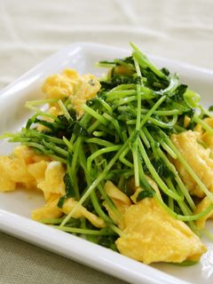 豆苗とハムのふわ玉炒め-レシピのメイン写真