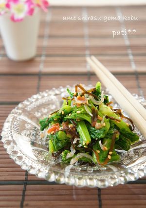 菜の花和え❁梅しらす胡麻昆布-レシピのメイン写真