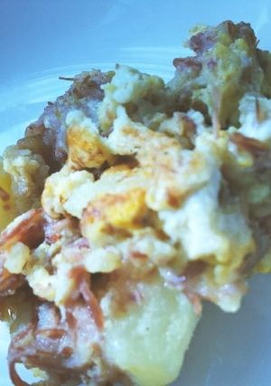 コンビーフポテトの卵炒め-レシピのメイン写真