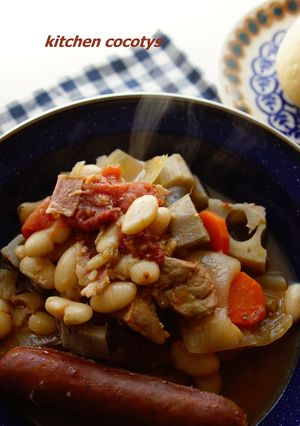白いんげん豆とソーセージの煮込み-レシピのメイン写真