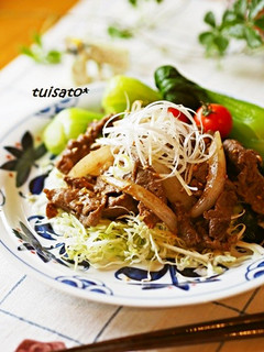 *牛薄切り肉の生姜焼き*-レシピのメイン写真
