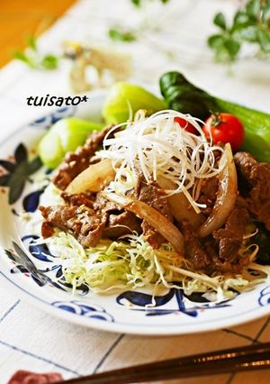 ＊牛薄切り肉の生姜焼き＊-レシピのメイン写真