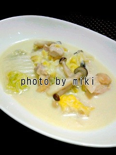 ほっこり♪白菜と鶏肉のクリーム煮-レシピのメイン写真
