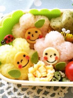 簡単☆キャラ弁☆お花畑のお弁当♪-レシピのメイン写真