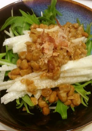 水菜と納豆の簡単サラダ-レシピのメイン写真