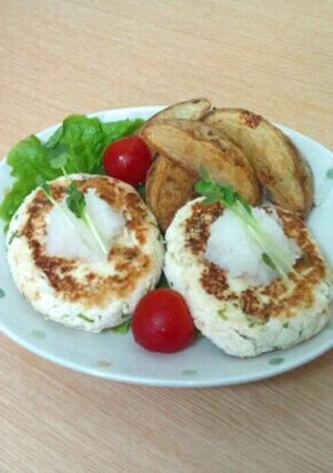 簡単おからハンバーグ★付け合わせポテト-レシピのメイン写真