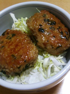 ふっくら♪つくね丼-レシピのメイン写真