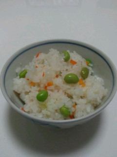 簡単☆枝豆&にんじんご飯-レシピのメイン写真