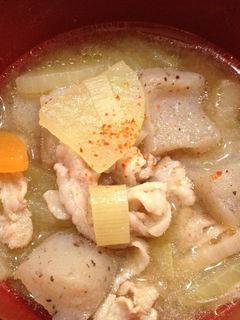 簡単!手抜きで美味しい豚汁-レシピのメイン写真