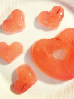 ルバーブでバレンタイン寒天ゼリー♡-レシピのメイン写真