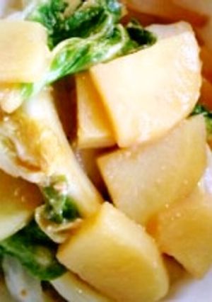 白菜とじゃがいもの味噌炒め-レシピのメイン写真
