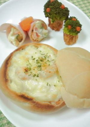 ♡パンdeカップグラタン♡-レシピのメイン写真